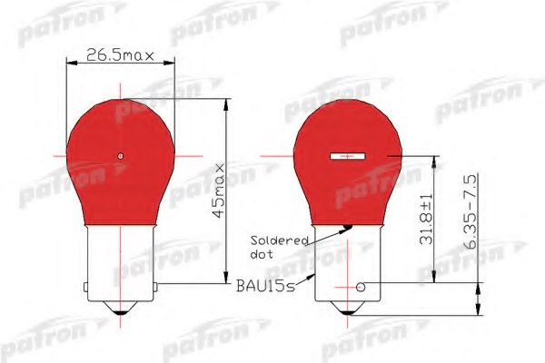 PATRON PLPY21W Bulb, indicator